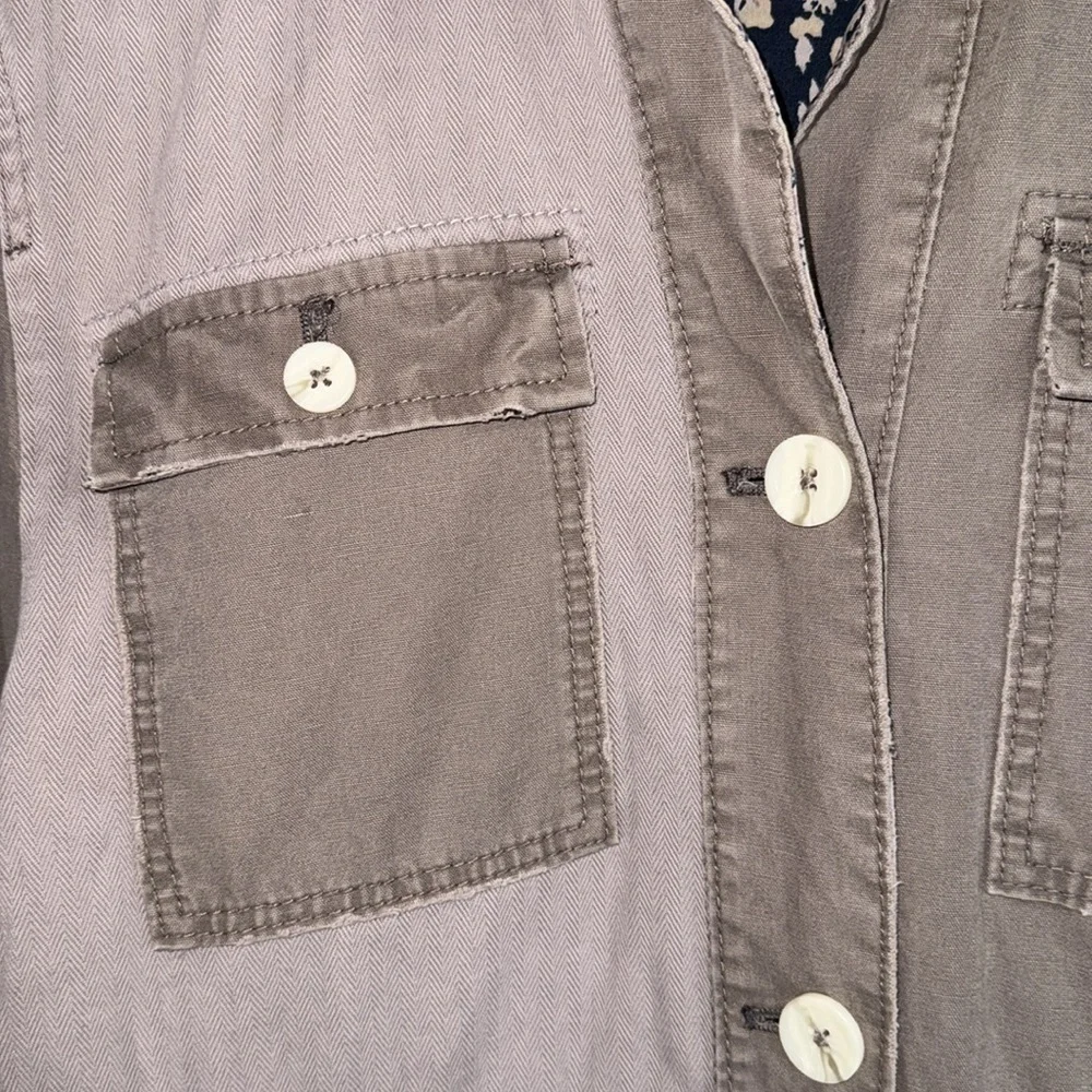 Free People jacket apollo utility patchwork shacket lilac skies we the free XS